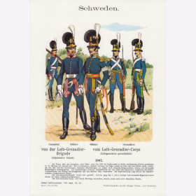 Uniformtafel Gr.4/Nr.48: SCHWEDEN 1807. Grenadier von der Leib-Grenadier-Brigade