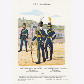 Uniformtafel Gr.4/Nr.49: SCHWEDEN 1807. Offizier vom Wendischen Artillerie-Regiment