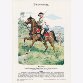 Uniformtafel Gr.4/Nr.52: PREUSSEN 1745. Dragoner vom Dragoner-Regiment von Schorlemmer