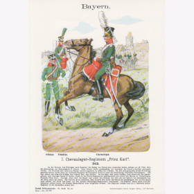 Uniformtafel Gr.4/Nr.55: BAYERN 1813. 7. Chevauleger-Regiment &quot;Prinz Karl&quot;
