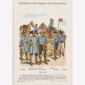 Uniformtafel Gr.4/Nr. 64: VEREINIGTE STAATEN VON NORD-AMERIKA 1862-1865 Negerdiener mit Offizierspferd