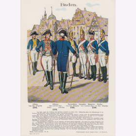 Uniformtafel Gr.4/Nr. 72: BADEN 1790-1793 Offizier vom...