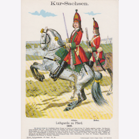 Uniformtafel Gr.4/Nr. 75: KUR-SACHSEN 1699. Leibgarde zu Pferd