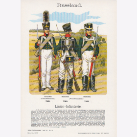 Uniformtafel Gr.4/Nr. 85: RUSSLAND 1808. Linien-Infanterie
