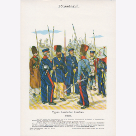 Uniformtafel Gr.4/Nr. 86: RUSSLAND 1813/14 Typen Russischer Kosaken