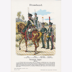 Uniformtafel Gr.4/Nr. 87: RUSSLAND 1813/14 Reitende J&auml;ger