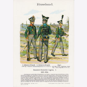 Uniformtafel Gr.4/Nr. 104:  RUSSLAND 1812-1814 Russisch-Deutsche Legion I.
