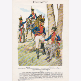 Uniformtafel Gr.4/Nr. 113: HANNOVER 1814. Englisch-Deutsche Legion
