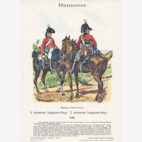 Uniformtafel Gr.4/Nr. 117: HANNOVER 1806. 1. schweres Dragoner-Regiment