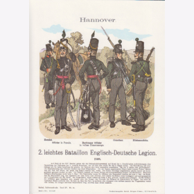 Uniformtafel Gr.4/Nr. 120: HANNOVER 1808. 2. leichtes Bataillon der Englisch-Deutsche Legion