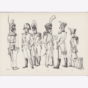 Uniformtafel Gr.1/Nr.5: RUSSLAND: J&auml;ger zu Fu&szlig; 1809-1817, Mannschaften 2