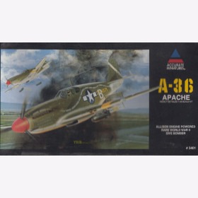 A-36 Apache Allison Engine powered Rare World War II Dive Bomber, 1:48 Accurate Miniatures 3401