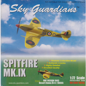 Spitfire Mk. IX RAF 145Sqn 1943 Desert Camo ZX-0/EN355, Sky Guardians 5137, M 1:72