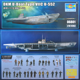 DKM U-Boat Type VIIC U-552, Trumpeter 06801, M 1:48, U-Boot Deutsche Kriegsmarine