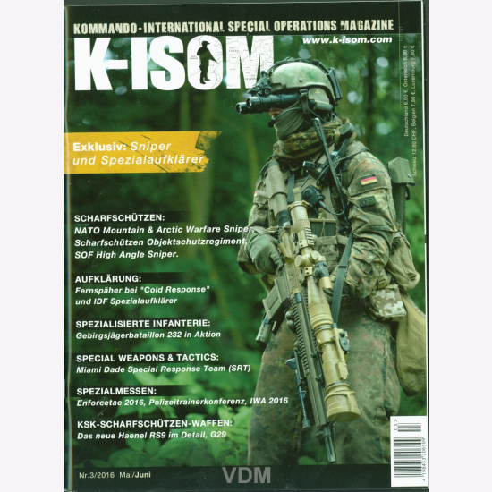 K-ISOM 3/2016 Special Operations Spezialkräfte Magazin Kommando Bundeswehr Waffe 