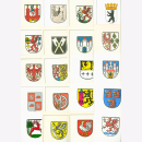 Postkarten farbig Wappen mittel- & ostdeutscher Städte...