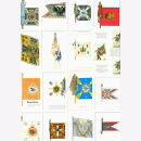 Postkarten mehrfarbige Fahnen & Standarte Set 2/I/18-36