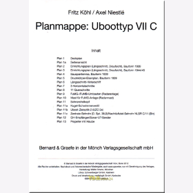 K&ouml;hl / Niestl&eacute; - Planmappe: Uboottyp VII C Planrolle U-Boot Modellbau
