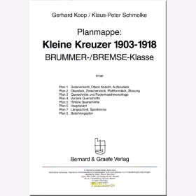 Koop / Schmolke - Planmappe: Kleine Kreuzer 1903-1918 BRUMMER-/BREMSE-Klasse Modellbau