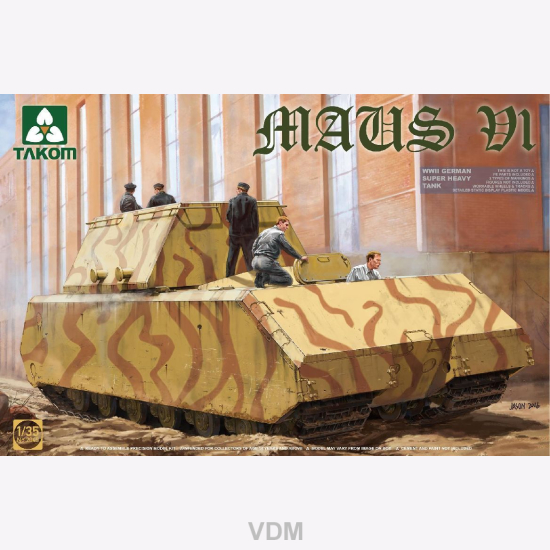 TAKOM 2049 WWII 1:35 German Super Heavy Tank Maus V1 Versuchsturm ...