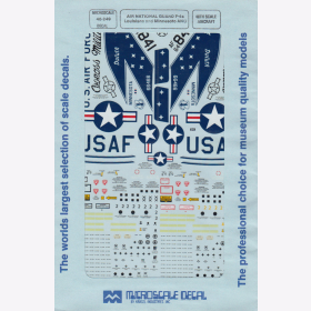 1:48 - Air National Guard/ F-4s/ Louisiana and Minnesoto / Microscale Decal Nr. 249