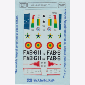 1:48 - T-33s of the Bolivian/Brazilian Air Forces / Microscale Decals Nr. 0185