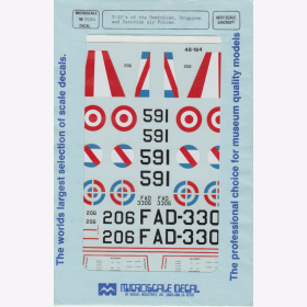 1:48 - T-33s of the Dominican/ Uruguyan/ Peruvian Air / Microscale Decals Nr. 0184