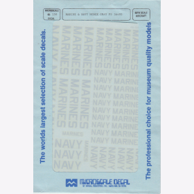 1:48 - Marine/ Navy Modex Gray / Microscale Decals Nr. 158