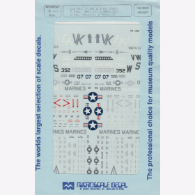 1:72 - Low Vis. F-18s/ A-6s/ F-18As/ VMFA-323 / Microscale Decals Nr. 413