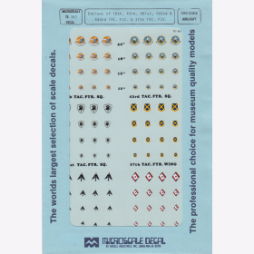 1:72 - Emblems of 18th/ 43rd/ 561st/ 562nd/ 563 TAC/FIS / Microscale Decals Nr. 361