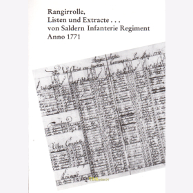 Rangirrolle Listen und Extracte von Saldern Infanterie Regiment Anno 1771 Band 30