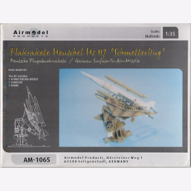 Flakrakete Henschel HS 117 "Schmetterling" Deutsche Flugabwehrrakete WK2 Resin-Bausatz Airmodel AM-1065 M 1:35