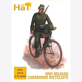 WWI Belgische Radfahrer / WWI Belgian Carabinier Bicyclists 1:72 H&auml;T 8275