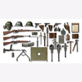 WWI Italienische Infanterie-Waffen und Zubeh&ouml;r / Italian Infantry Weapon and Equipment 1:35 ICM 35686