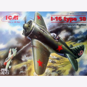 I-16 type 18 WWII Soviet Fighter 1:72 ICM 72072