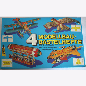 4 Modellbau-Bastelhefte - Bastelblock - Luftschiff - Steinadler NEU OVP Rarit&auml;t