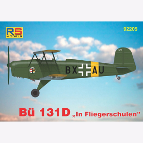 B&uuml; 131D &quot;In Fliegerschulen&quot;, M 1/72, RS Models 92205