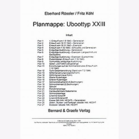 R&ouml;ssler / K&ouml;hler - Planmappe: Uboot XXIII Planrolle Modellbau