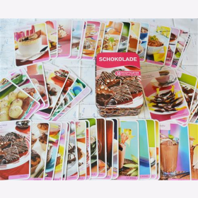 Rezeptbox Schokolade Metalbox Aufbewahrungsdose 50 Rezeptkarten F&uuml;r Kenner &amp; Geniesser Kochbuch Rezepte