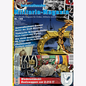 IMM 188 Das aktuelle Magazin f&uuml;r Orden Militaria und Milit&auml;rgeschichte Cholmschild Ritterkreuz T&uuml;rkische Kriegsmedaille