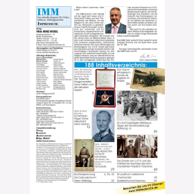 IMM 188 Das aktuelle Magazin f&uuml;r Orden Militaria und Milit&auml;rgeschichte Cholmschild Ritterkreuz T&uuml;rkische Kriegsmedaille