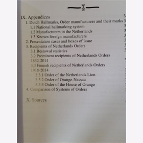 Knights of Orange Orders of the Netherlands / Orden Niederlande Ruokonen