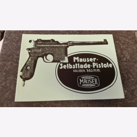 Mauser Selbstlade-Pistole, Kal. 7,63 mm