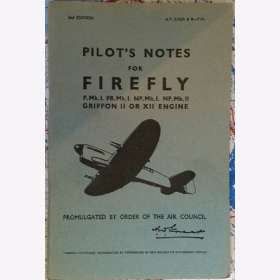 Pilots Notes for Firefly Air Ministry Publication 2102 AB 2nd Edition