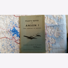 Pilots Notes for Anson l Two Cheetah IX Engines Air Ministry Publication 1943 i525A