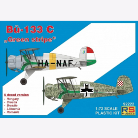 Rs Models 92222 1 72 Bucker Bu 133c Gr ne Streifen Modellbau Flugzeug 