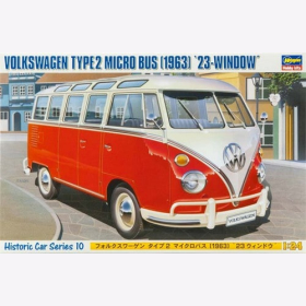 Volkswagen Type 2 Micro Bus 1963 &acute;23-Window Hasegawa 21210 1:24