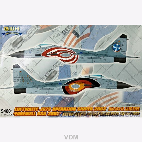 Mig-29 9-12 late Luftwaffe JG73 Operation Sniper GWH S4801 1