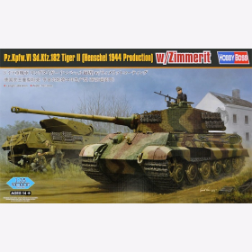 K&ouml;nigstiger Pz.Kpfw. VI Sd.Kfz.182 Tiger II (Henschel 1944 Production) mit Zimmerit  Hobby Boss 84531 1:35 Wehrmacht
