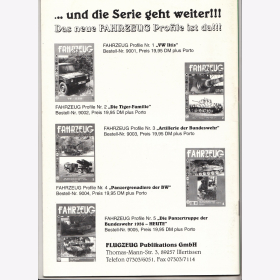 FAHRZEUG Profile 05: Die Panzertruppe der Bundeswehr 1956- heute Peter Blume RAR